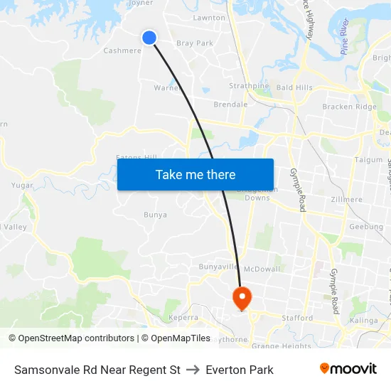Samsonvale Rd Near Regent St to Everton Park map