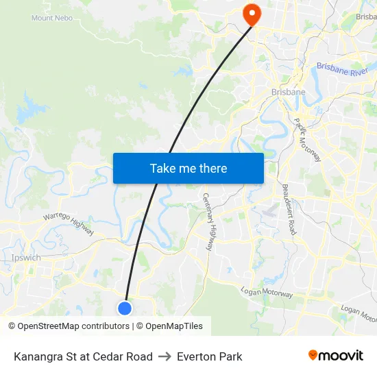 Kanangra St at Cedar Road to Everton Park map