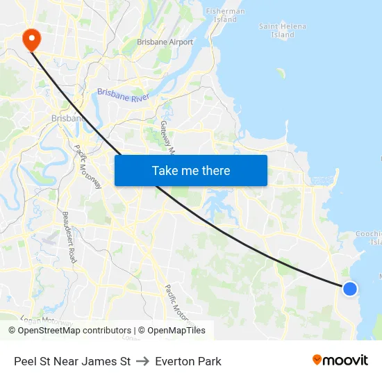 Peel St Near James St to Everton Park map