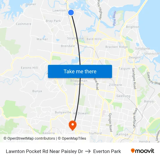 Lawnton Pocket Rd Near Paisley Dr to Everton Park map