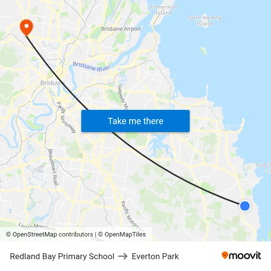 Redland Bay Primary School to Everton Park map