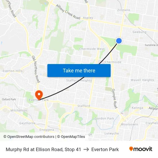 Murphy Rd at Ellison Road, Stop 41 to Everton Park map