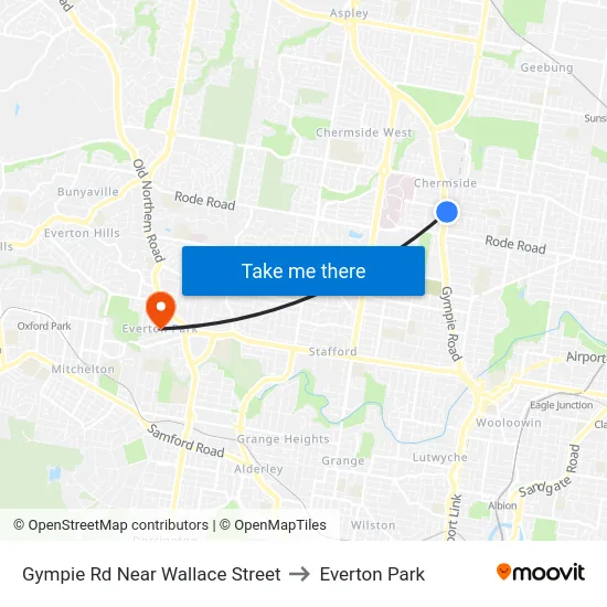 Gympie Rd Near Wallace Street to Everton Park map