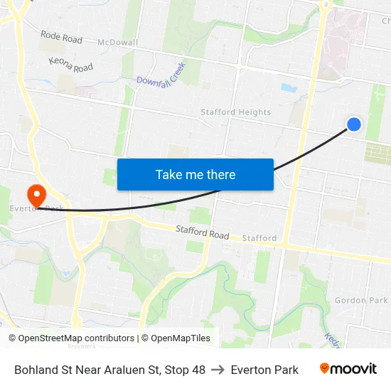 Bohland St Near Araluen St, Stop 48 to Everton Park map
