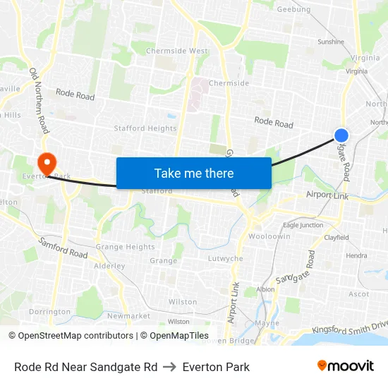 Rode Rd Near Sandgate Rd to Everton Park map