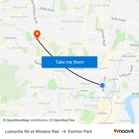 Lutwyche Rd at Windsor Rail to Everton Park map