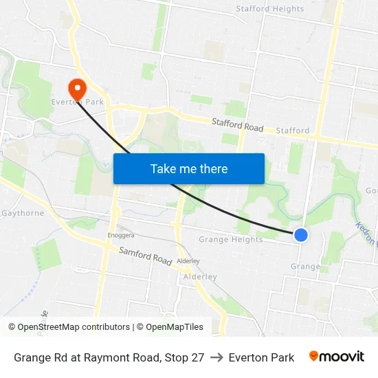 Grange Rd at Raymont Road, Stop 27 to Everton Park map