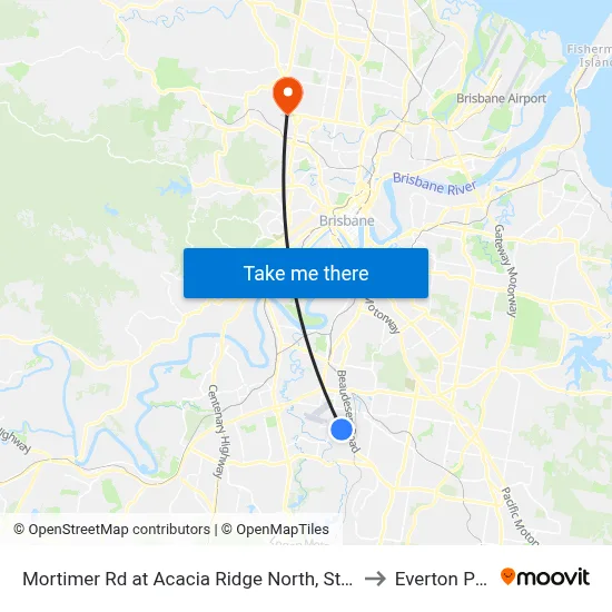 Mortimer Rd at Acacia Ridge North, Stop 59 to Everton Park map