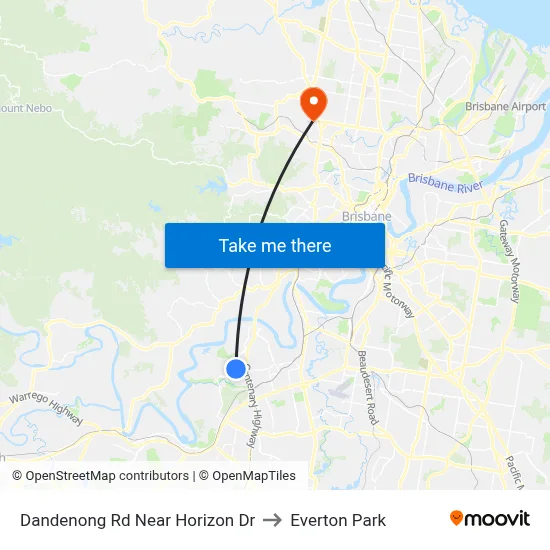 Dandenong Rd Near Horizon Dr to Everton Park map