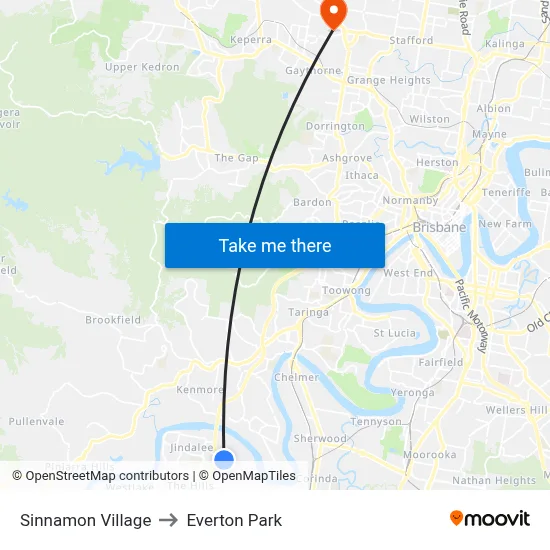 Sinnamon Village to Everton Park map