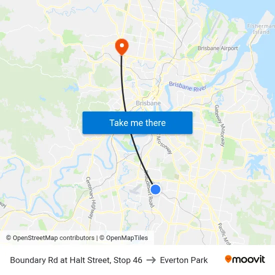 Boundary Rd at Halt Street, Stop 46 to Everton Park map
