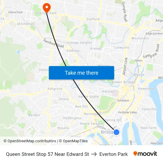 Queen Street Stop 57 Near Edward St to Everton Park map