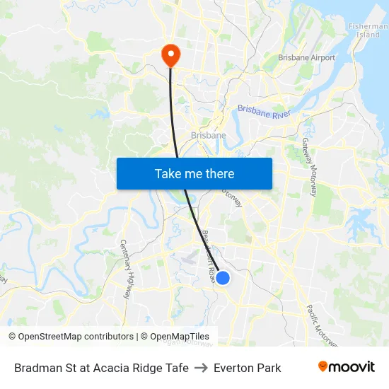 Bradman St at Acacia Ridge Tafe to Everton Park map