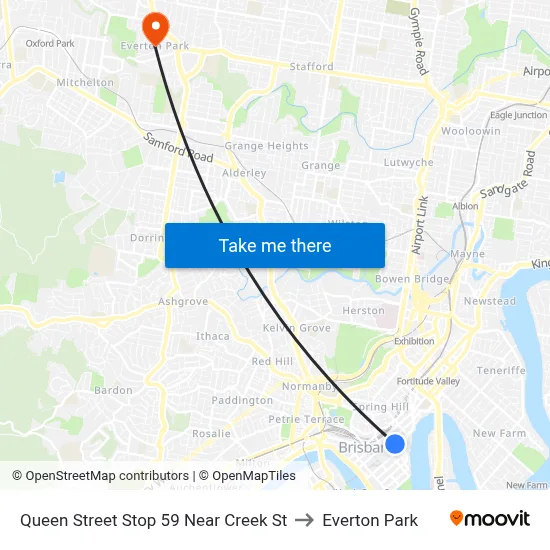 Queen Street Stop 59 Near Creek St to Everton Park map