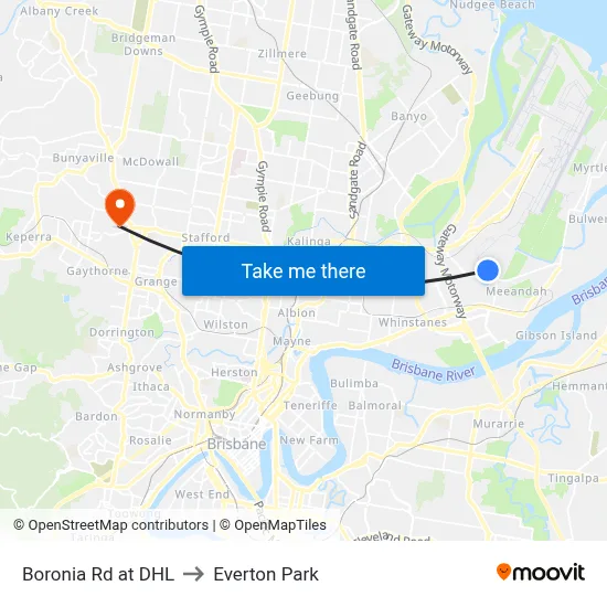 Boronia Rd at DHL to Everton Park map