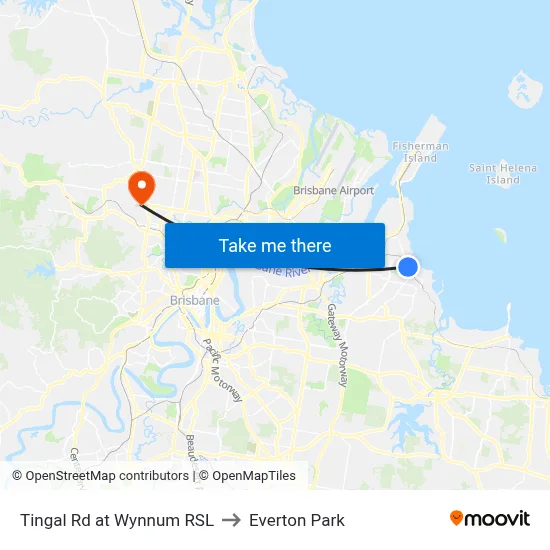 Tingal Rd at Wynnum RSL to Everton Park map