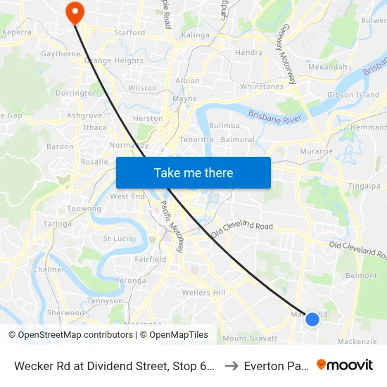 Wecker Rd at Dividend Street, Stop 64a to Everton Park map