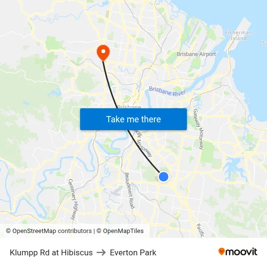 Klumpp Rd at Hibiscus to Everton Park map