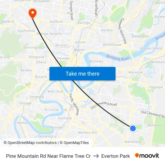 Pine Mountain Rd Near Flame Tree Cr to Everton Park map