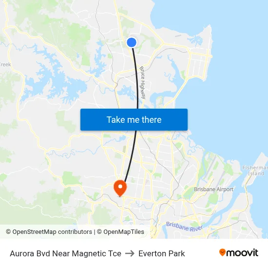 Aurora Bvd Near Magnetic Tce to Everton Park map
