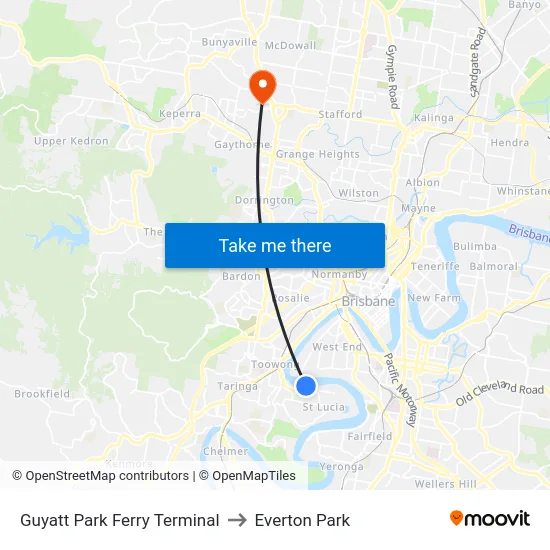 Guyatt Park Ferry Terminal to Everton Park map