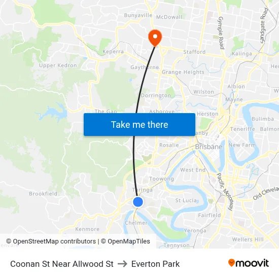 Coonan St Near Allwood St to Everton Park map