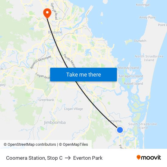 Coomera Station, Stop C to Everton Park map