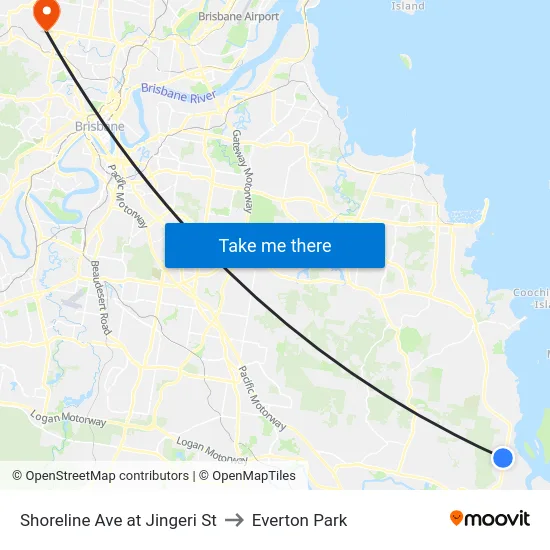 Shoreline Ave at Jingeri St to Everton Park map