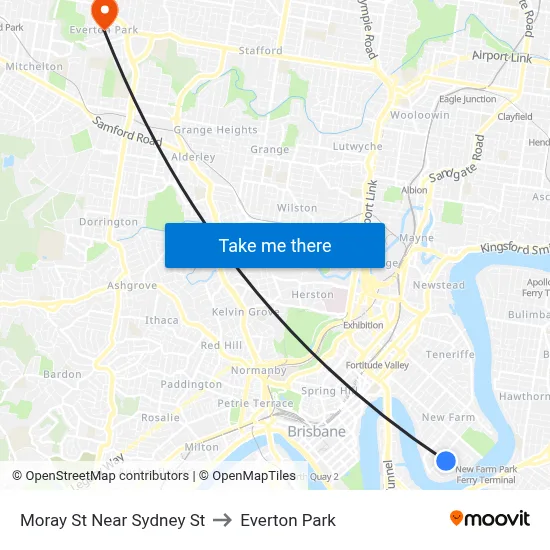 Moray St Near Sydney St to Everton Park map