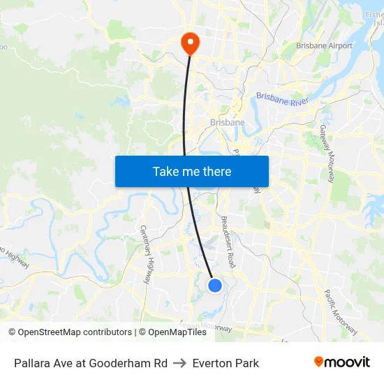 Pallara Ave at Gooderham Rd to Everton Park map