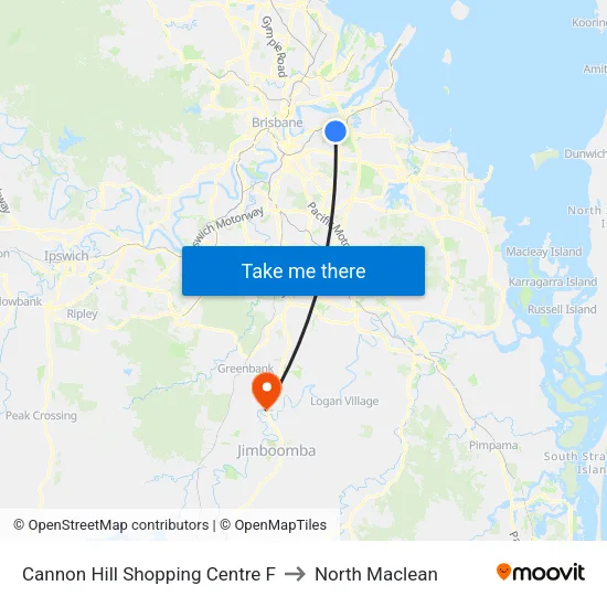 Cannon Hill Shopping Centre F to North Maclean map
