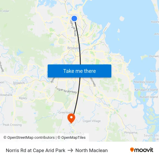 Norris Rd at Cape Arid Park to North Maclean map