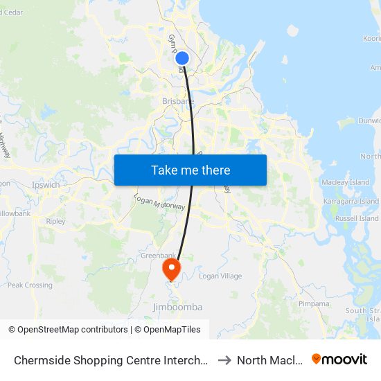 Chermside Shopping Centre Interchange E to North Maclean map