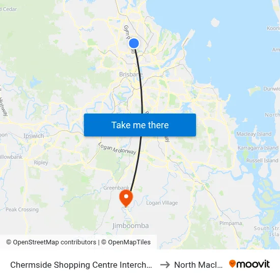 Chermside Shopping Centre Interchange H to North Maclean map