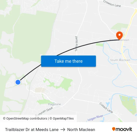 Trailblazer Dr at Meeds Lane to North Maclean map