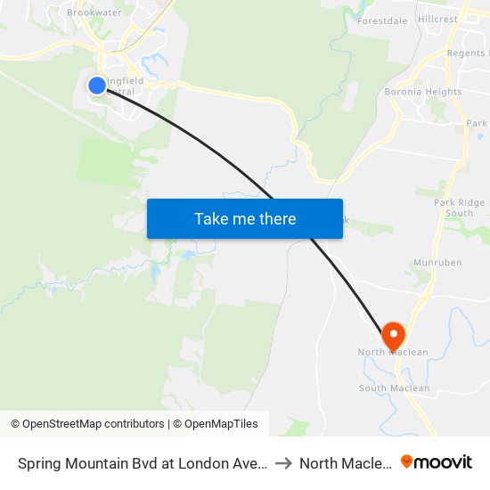 Spring Mountain Bvd at London Avenue to North Maclean map