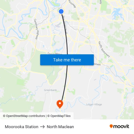 Moorooka Station to North Maclean map