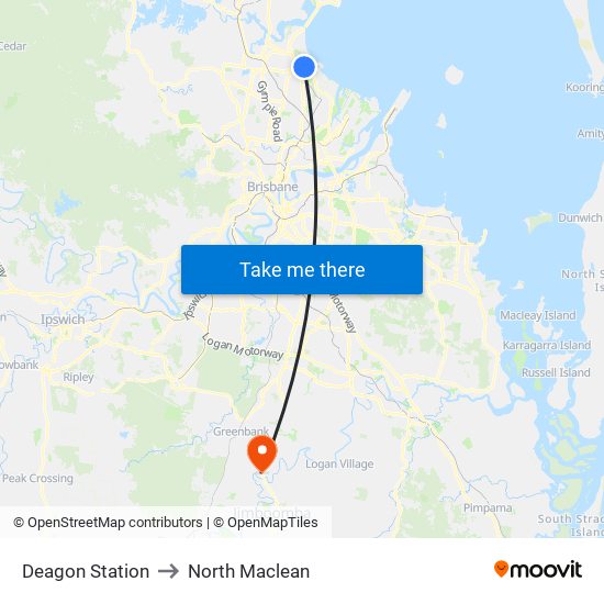 Deagon Station to North Maclean map