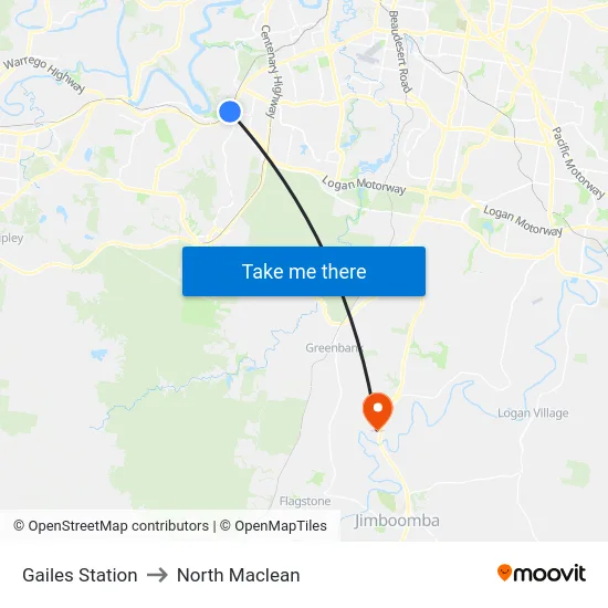 Gailes Station to North Maclean map
