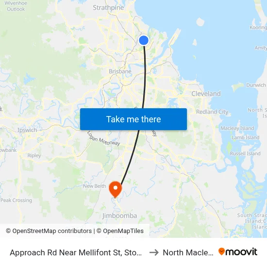 Approach Rd Near Mellifont St, Stop 31 to North Maclean map