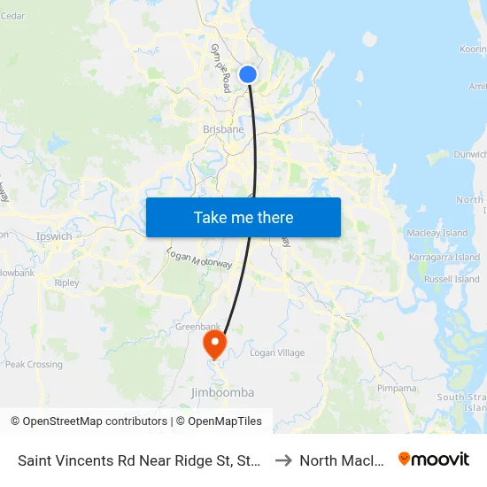 Saint Vincents Rd Near Ridge St, Stop 19 to North Maclean map