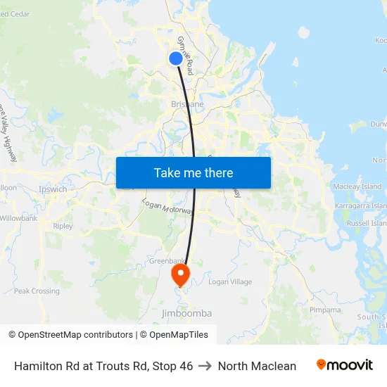 Hamilton Rd at Trouts Rd, Stop 46 to North Maclean map