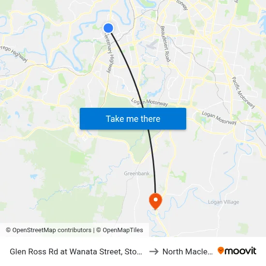 Glen Ross Rd at Wanata Street, Stop 54 to North Maclean map