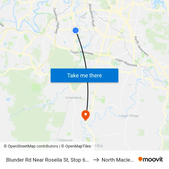 Blunder Rd Near Rosella St, Stop 60a to North Maclean map