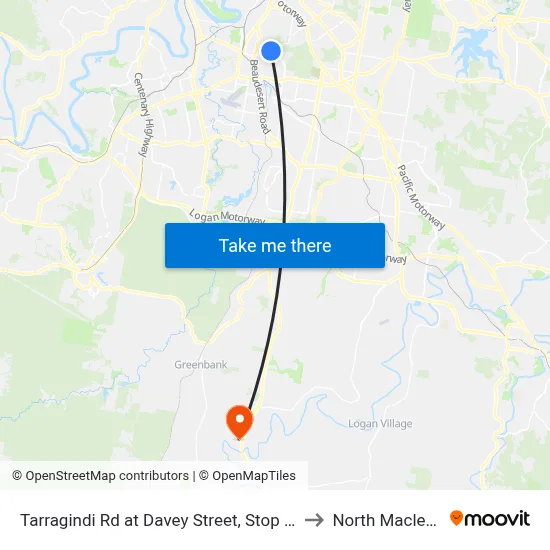 Tarragindi Rd at Davey Street, Stop 40 to North Maclean map