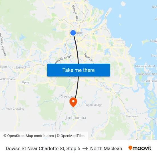 Dowse St Near Charlotte St, Stop 5 to North Maclean map