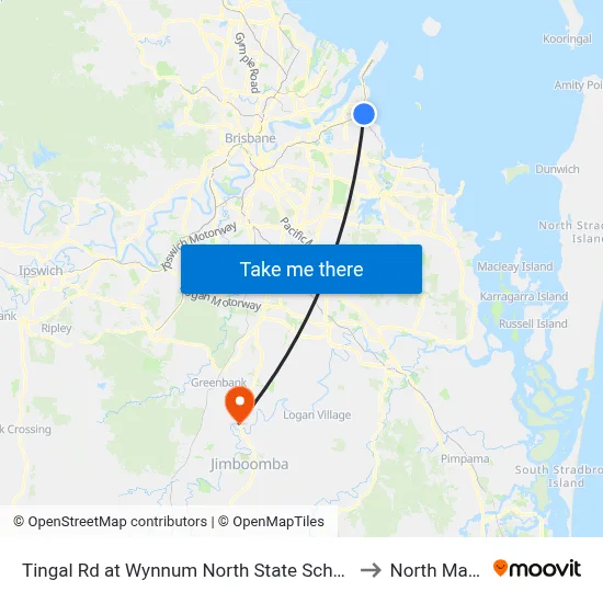 Tingal Rd at Wynnum North State School, Stop 10/5 to North Maclean map