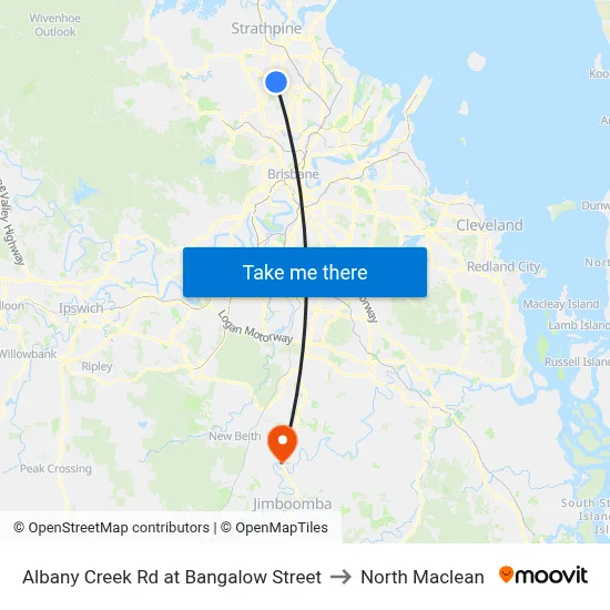 Albany Creek Rd at Bangalow Street to North Maclean map