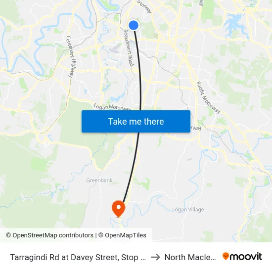 Tarragindi Rd at Davey Street, Stop 40 to North Maclean map