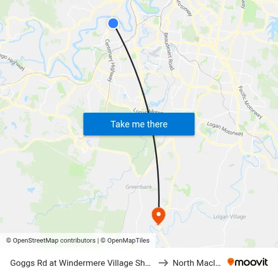 Goggs Rd at Windermere Village Shopping to North Maclean map